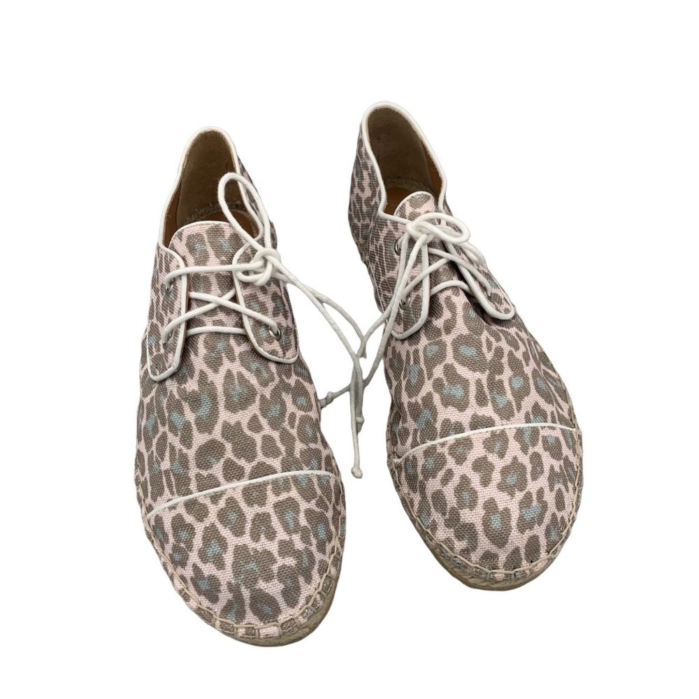 Zimmermann Leopard Print Fabric Lace-Up Espadrilles Size 8